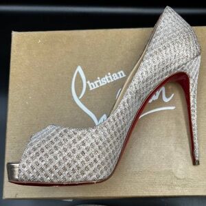 Christian Louboutin New Very Prive 120 Quadro Lurex 39.5 - size